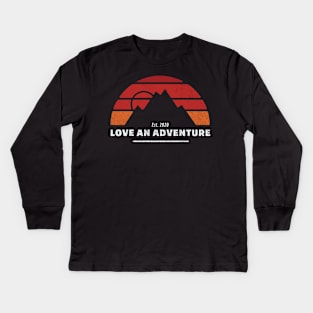 ADVENTURE SUNSET Kids Long Sleeve T-Shirt